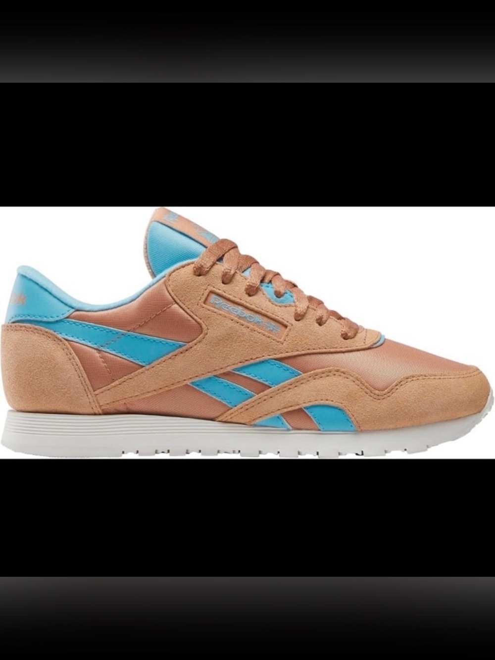 Reebok Women Classic Sneakers in Peach and Light Blue Shoes New